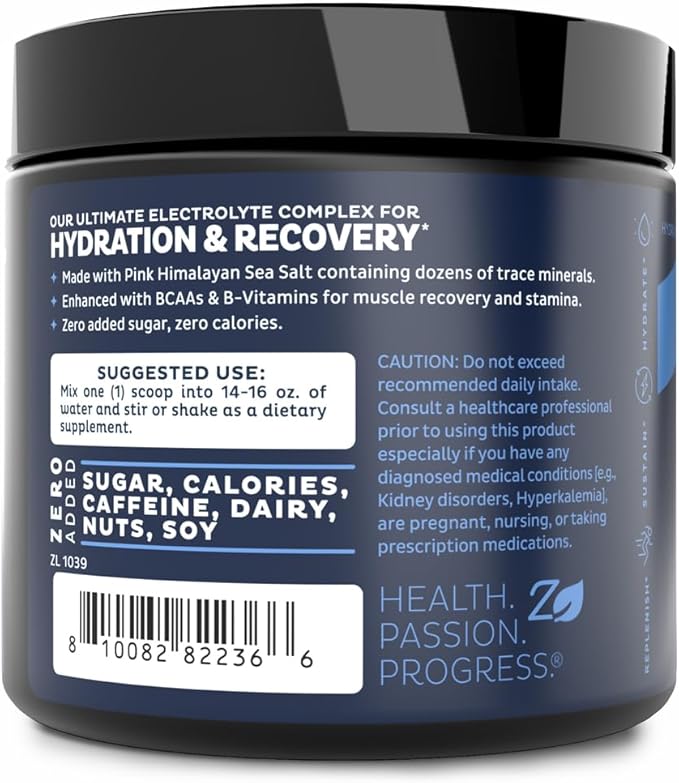 Zeal Electrolyte Powder Recovery Drink (30 Servings | Orange Creamsicle) w 0 Sugar +BCAAs +B-Vitamins Electrolyte Supplement w Potassium Zinc & Magnesium for Hydration - Keto Electrolytes