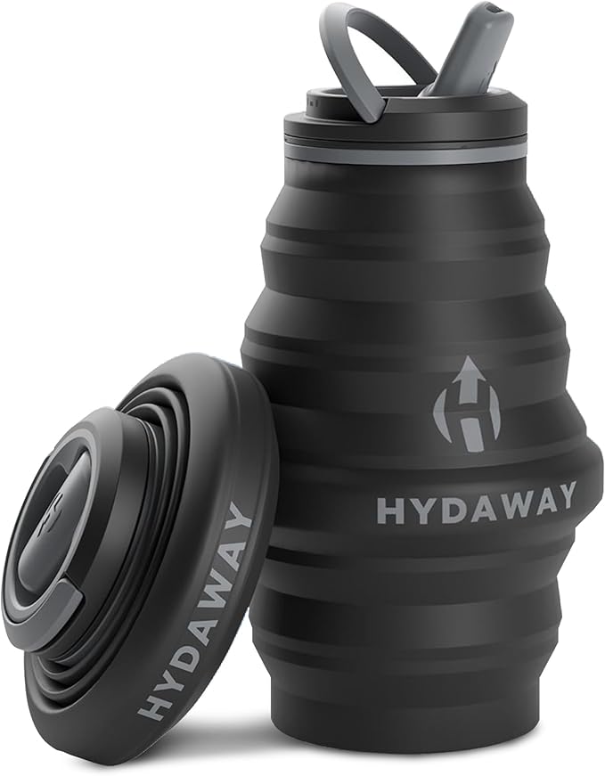 HYDAWAY 17oz Collapsible Water Bottle - BPA-Free, Leakproof, Lightweight, and Space-Saving - Perfect for Travel, Hiking, and Everyday Hydration