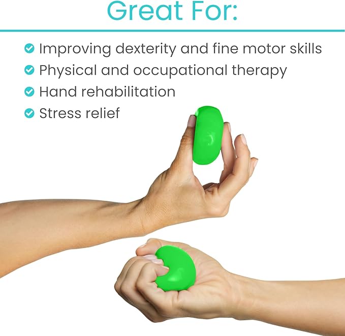 Vive Therapy Putty for Adults, for Hand Therapy (2 Pack) - Occupational Sensory Stress Relief Tools - for Physical Exercise, Finger Pain, Grip Strength, Rehab, Arthritis, Forearms, Fidgeting, Motor