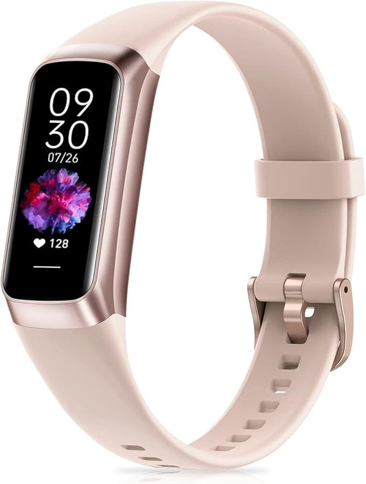 Fitness Tracker with Step Counter/Calories/Stopwatch, Activity Tracker, Health Tracker with Heart Rate Monitor, Sleep Tracker,1.10''AMOLED Touch Color Screen, Pedometer Watch for Women Men