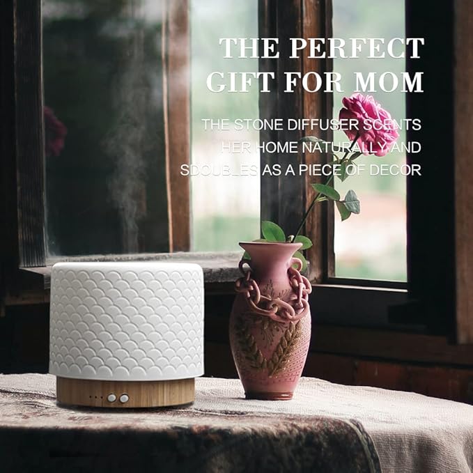 Essential Oil Diffuser 280ml Aromatherapy Diffuser for Large Room Small Humidifier with Sleep Mode-4 Timers, 3 Modes Lights, Auto-Off, No Beep