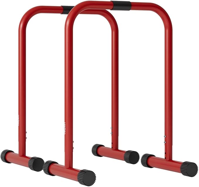 Adjustable Dip Bar, Dip Stand Station Functional Fitness Bar, Strength Training Founctional Dip Bars for Home, Fitness Equipment, Push Up Stand, Load Capacity 330LBS