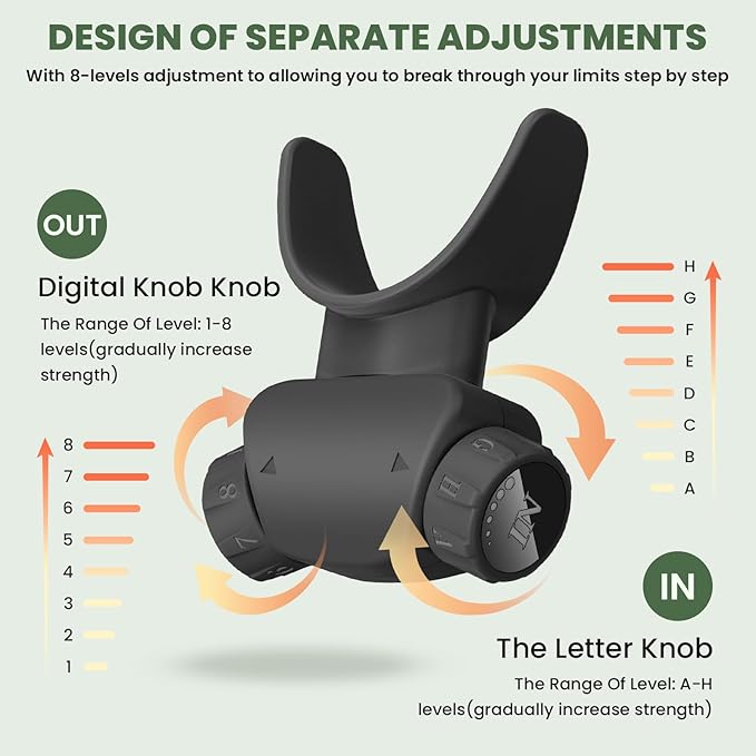 Breathing Exercise Trainer Adjustable & Portable Easy to Clean for Daily, Fitness & Sport