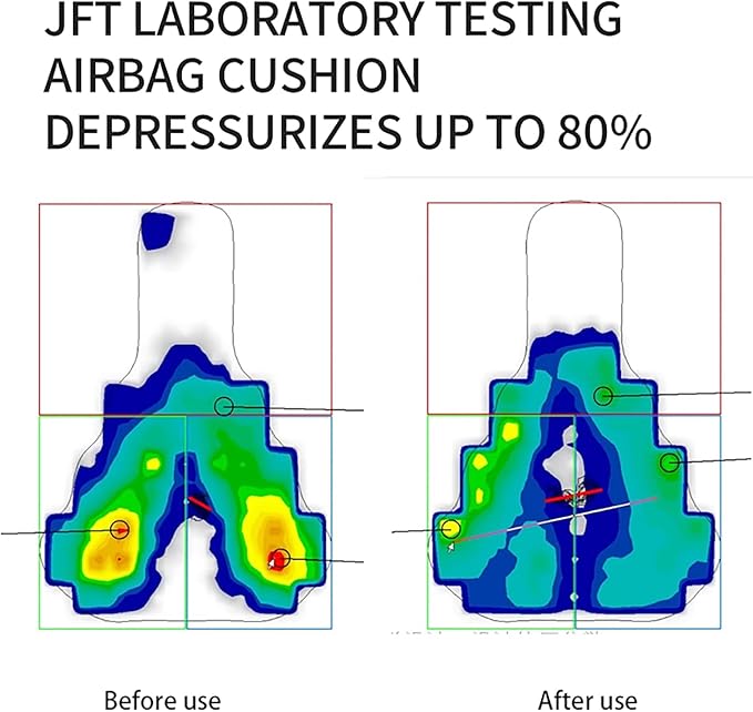 JFT Inflatable Bike Seat Cushion - Soft Air Cushion Bicycle Seat Cover with Adjustable Pressure - Extra Padding for Comfortable Rides - Ideal for Mountain, Sports & Stationary Bikes (Black)