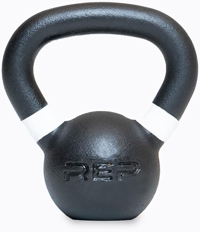 REP Fitness Single Kettlebells 5lb to 50lb Range, Cast Iron, Strength Training, Adjustable Weight, Power Workout Equipment, Home Gym, Free Weights, Dumbbell Alternative, Exercise, Men, Women