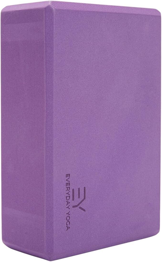 𝗘𝘃𝗲𝗿𝘆𝗱𝗮𝘆 𝗬𝗼𝗴𝗮 Foam Block with Soft Non-Slip Surface for Stability, Balance, and Deepen Stretches - Ideal for Yoga, Pilates, and Meditation Accessories (Sold Singular)