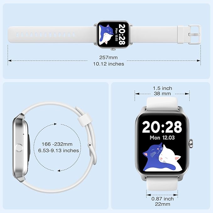 Fitpolo Smart Watch for Men Women with Bluetooth Call, Alexa Built-in 1.8" Blood Oxygen Heart Rate Sleep Fitness Watch, 100 Sports Modes Smartwatch, Activity Tracker for Android iOS Phone