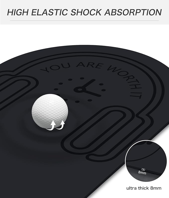 8/20/30mm Jump Rope Mat Fitness Exercise Mat Durable, Non-Slip, Workout Mats with Jump Rope & Carrying Bag for Home Gym Flooring (55"x 24")