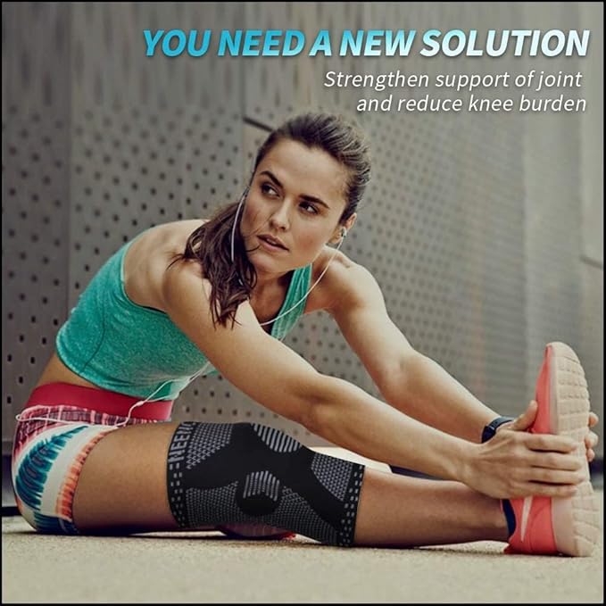 NEENCA Knee Brace for Knee Pain Relief, Compression Knee Support with Side Stabilizers & Patella Pad. Medical Knee Sleeve for Meniscus Tear, ACL,Arthritis,Joint Pain,Injury Recovery,Circulation,Sports