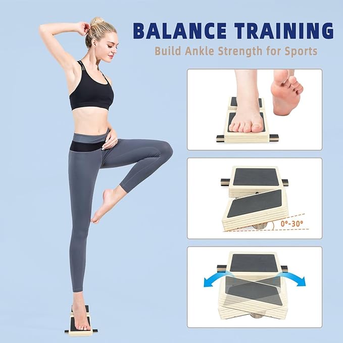 Ankle Balance Board for Sprained,Non Slip Single Leg Foot Strengthener Balance Board for Physical Therapy,Posture Correction,Plantar Fasciitis Relief,Foot BalanceTraining,Stability Exercises
