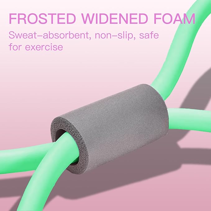 Figure 8 Fitness Resistance Bands with Handles - 4-Piece Set for Full-Body Workouts - Ideal for Strength Training, Physical Therapy, and Home Gym