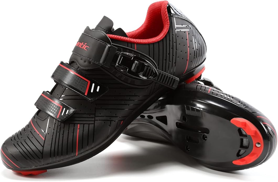 Santic Men's Cycling Shoes Road Cycling Riding Shoes Road Bike Shoes with Buckle- Roadway New