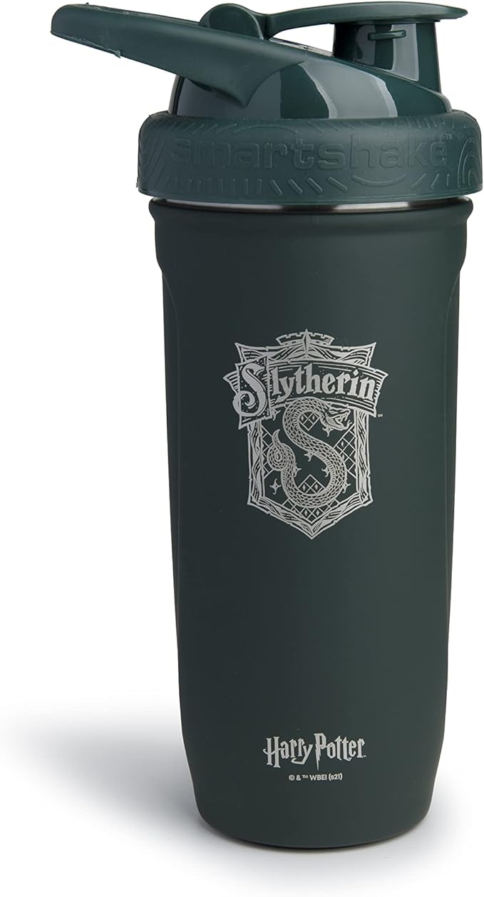 Smartshake Reforce Stainless Steel Harry Potter Slytherin Shaker Bottle (900 ML /30oz) | Light Weight Resistance Sports Shaker Bottle with a Soft Lid | Leakproof, BPA Free & DEHP Free