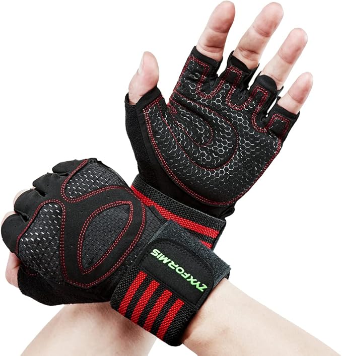 Workout Gloves for Men and Women, Breathable Lightweight Weight Lifting Gloves with Wrist Wrap Support, Excellent Grip Full Palm Protection for Weightlifting Fitness Training Climbing Gym