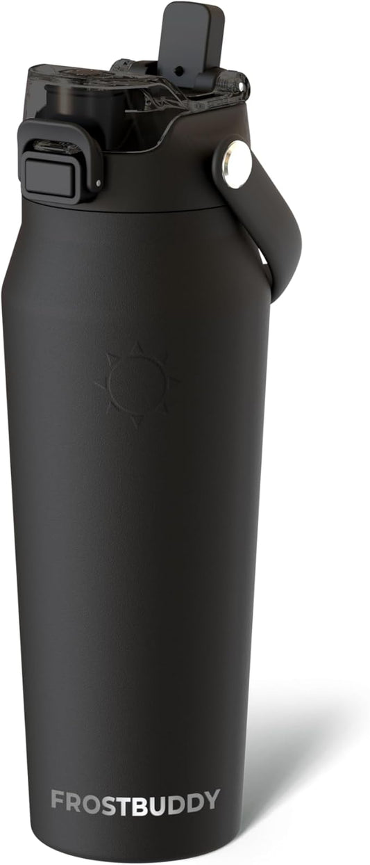 Frost Buddy 24oz Insulated Water Bottle with Straw & Chug Lid | Leak-Proof Stainless Steel | 24-Hours Cold | Sweat-Proof, Cup Holder Friendly | Ideal for Gym, Travel, Sports & Everyday Hydration