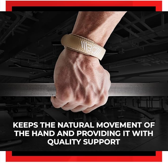 WARM BODY COLD MIND Leather Wrist Wraps for Weightlifting, Powerlifting, Gym – Heavy Duty Wrist Straps for Strength Training, for Men & Women