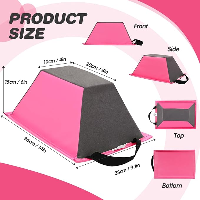 FBSPORT Cheer Stunt Training Stand, PU Non-Slip Stunt Trainer Flyer Stand Cheer for Promotion and Development of Flexibility, Coordination (Pink)