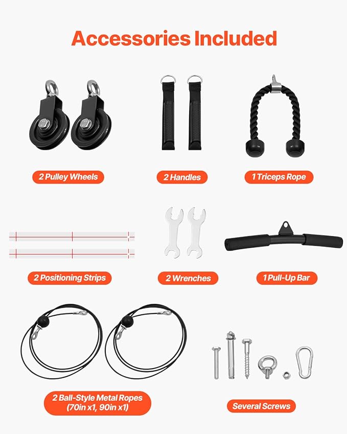 VEVOR Pull Up Bar, Multi-Grip Wall Mounted Pull Ups, 50 in Width Multifunctional Chin Up Training Station, Heavy Duty Steel Upper Body Workout Bars with LAT Pulldown Attachments, 440 lbs, for Home Gym