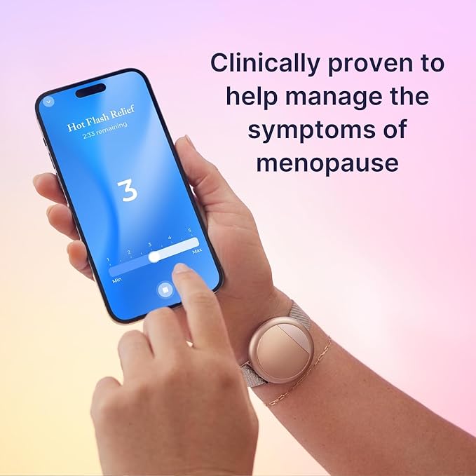 Embr Wave Cooling Bracelet - Warming Bracelet - Personalized Thermal Relief - Manage Hot Flashes, Night Sweats, Sleep, Tension - Clinically Proven - Rechargeable - Rose Gold