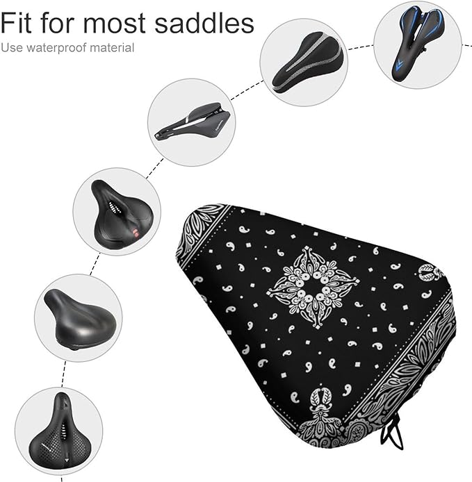 Waterproof Bike Seat Cover with Drawstring Waterproof Bike Seat Rain Cover Seat Protective Water Resistant Bicycle Saddle Rain Dust Cover