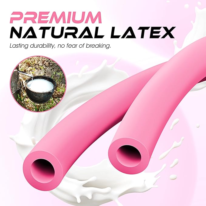 Figure 8 Resistance Band, Exercise Bands for Back, 8 Shaped Resistance Bands for Arms, Shoulder, Leg Stretching, Physical Therapy, Yoga, Pilates, Home Gym Workout Equipment for Women Men