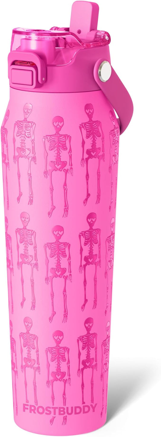 Frost Buddy 32oz Insulated Water Bottle with Straw & Chug Lid | Leak-Proof Stainless Steel | 24-Hours Cold | Sweat-Proof, Cup Holder Friendly | Ideal for Gym, Travel, Sports & Everyday Hydration