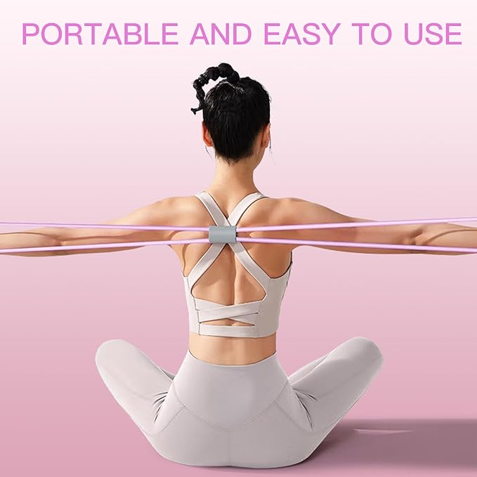 Figure 8 Fitness Resistance Bands with Handles - 4-Piece Set for Full-Body Workouts - Ideal for Strength Training, Physical Therapy, and Home Gym