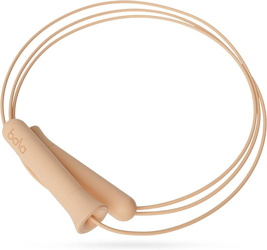 Bala Weighted Jump Rope for Women & Men - Adjustable & Replaceable Jumping Rope for Adults - Workout Jump Rope Ergonomically Designed for Cardio & HIIT - Skipping Rope with Silicone Handles