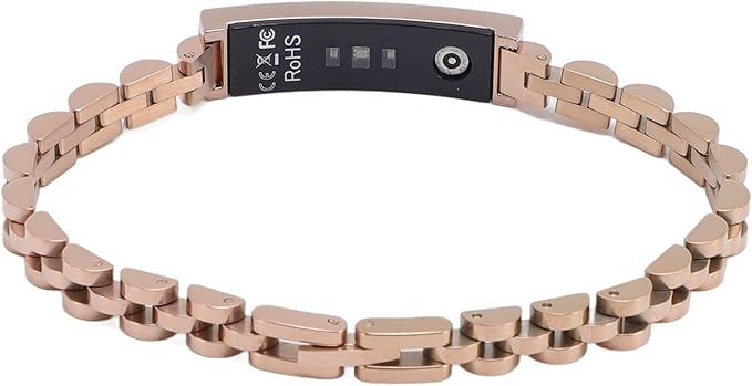 Smart Health Wristband, Zinc Alloy Bluetooth IP68 Health Fitness Tracker Screenless Smart Bracelet Step Counter for Sleep Sports Tracking