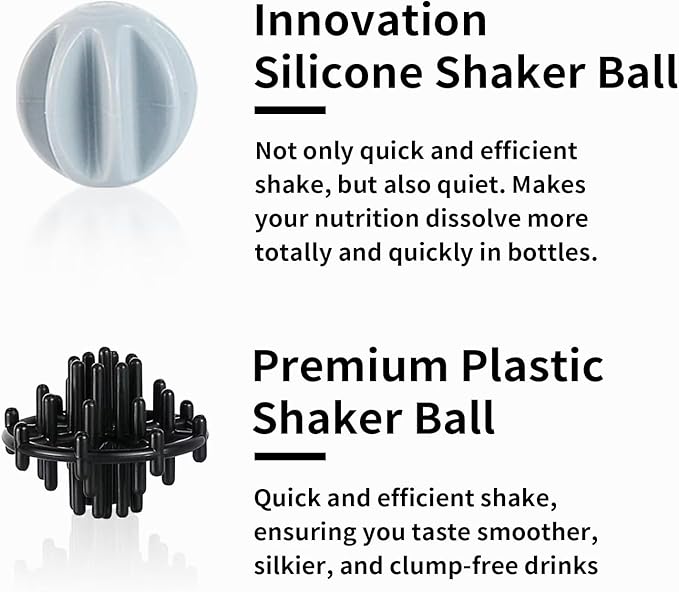 TOOFEEL Protein Shaker Bottle 28 oz - Stainless Steel Shaker Cups for Protein Mixes, Not Stays Cold/Hot, Visible Window Bottle Shaker with 2 Shaker Balls, Fitness Exercise Metal Shaker Bottle