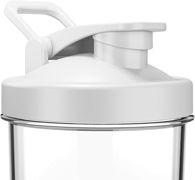Electric Shaker Bottle USB C Rechargeable Protein Shaker Bottle Shaker cups for Protein Shakes Mixer with 24oz BPA Free Tritan Meal Replacement Shakes Made with Tritan Portable Blender Cup (White)