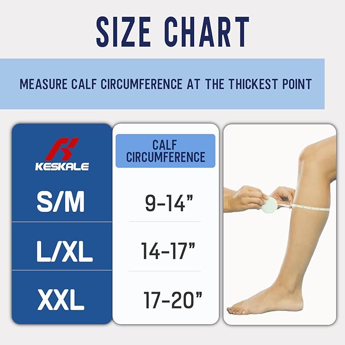 Compression Socks for Men & Women 20-30 mmHg Knee High -Best Support for Medical, Athletic, Sports, Travel (1/2Pairs)