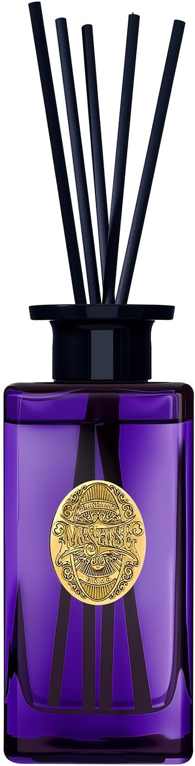 M&SENSE 10.14 oz Large Reed Diffuser Set | Lavender Glow Scent Oil Diffuser with Sticks | Hotel Collection Non-Toxic Essential Oil |for Bedroom Bathroom Living Room