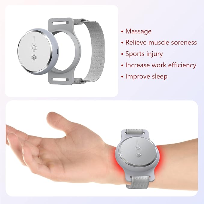 Cold Laser Therapy Device for Body, Infrared Wearable Red Light Portable Body Massager with 660nm and 810nm for Wrists, Knees, Ankle Pain Relief