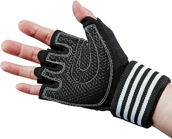 Workout Gloves for Men and Women, Breathable Lightweight Weight Lifting Gloves with Wrist Wrap Support, Excellent Grip Full Palm Protection for Weightlifting Fitness Training Climbing Gym