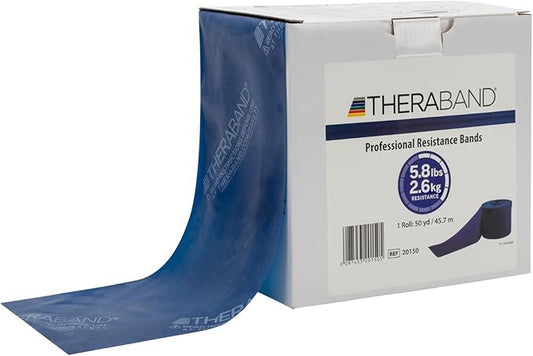 THERABAND Resistance Band, Black, Special Heavy, 50-Yard Roll, Latex Elastic Band for Exercise