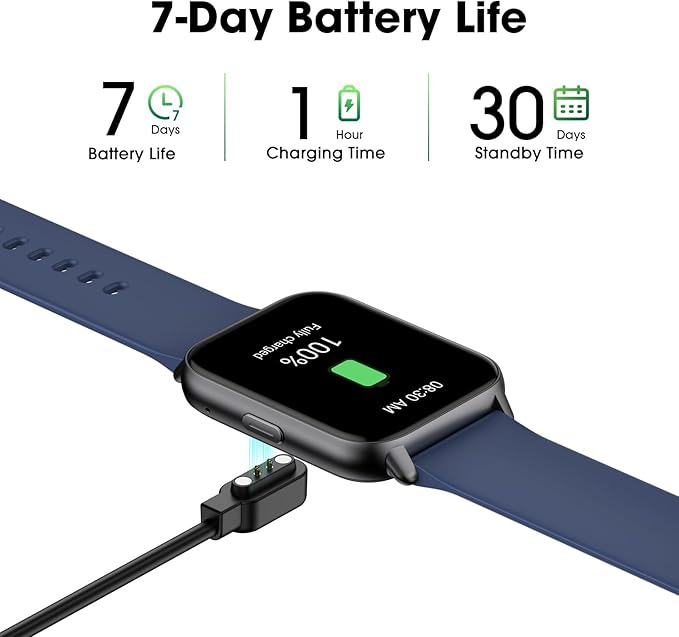 EURANS Smart Watch No App/Phone Required, Long Battery Life Fitness Tracker Watch,HD Screen, Waterproof Activity Tracker with Step Counter for Walking, Pedometer, Calories Tracker for Men Women