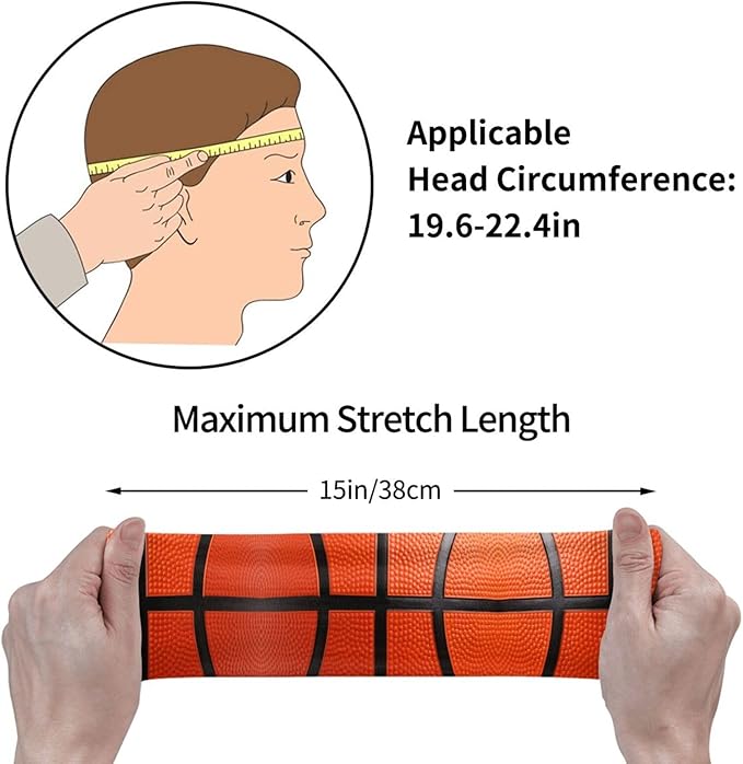 Sports Headband Moisture Wicking Sweatband for Men Women Running Cycling Yoga Fitness Workout