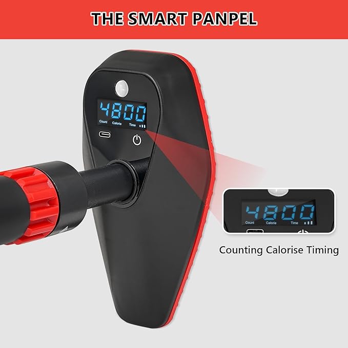 Pull Up Bar for Doorway, Door Frame Chin Up Bar without Screw Exercise Bars for Home Workouts Strength Training Adjustable Pull-up Bars with Smart Count/Timer/Calorie Tracker Home Gym Equipment Indoor