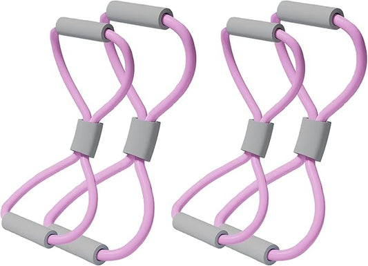 Figure 8 Fitness Resistance Bands with Handles - 4-Piece Set for Full-Body Workouts - Ideal for Strength Training, Physical Therapy, and Home Gym