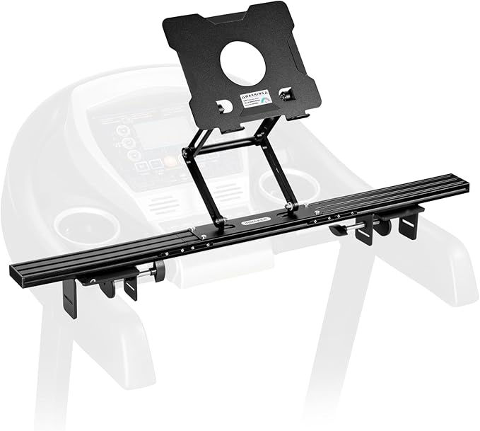INMAKER Treadmill Desk Attachment, Universal Treadmill Laptop Holder Adjustble Height Width Basic Version, Aluminum Laptop Stand for Treadmill(No Tray Included)