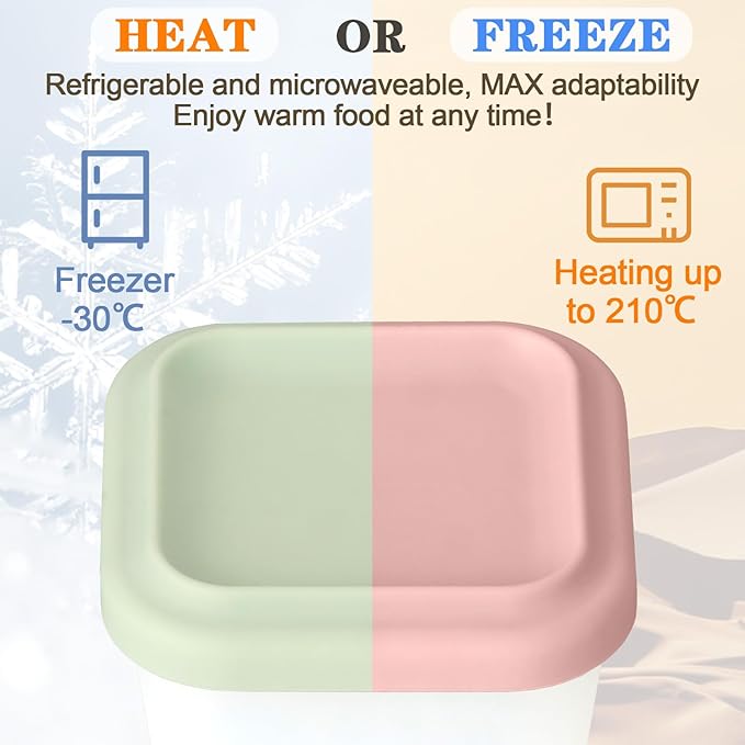 4 Pack 9 oz Silicone Snack Container for Kids, Reusable Silicone Food Storage Containers with Lid, Meal Prep Storage for Fruit, Kids Lunch Box for Travel, Home