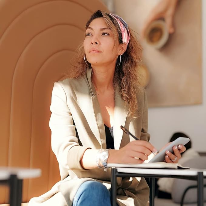 Madison Tyler Headbands for Women | Fashion Boho Headbands Top Knotted With Rhinestones Elastic Workout Hairbands | Outdoor and Party Headbands for Women Non Slip. (multi color(pink,blue,tan))