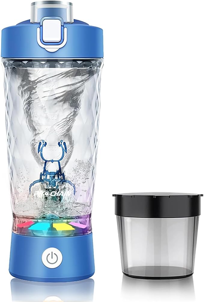Electric Protein Shaker Bottle, USB Rechargeable Mixing Cup, Water Drink Mixer Portable Bottles for Gym Sport, BPA-Free Tritan, 22oz