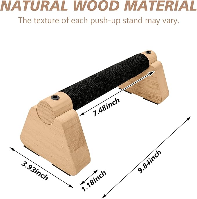 Parallettes Bars - Wooden Calisthenics Equipment for Handstand Training, Push Up Bars & Calisthenics Bar - Handstand Blocks and Pushup Handles for Men