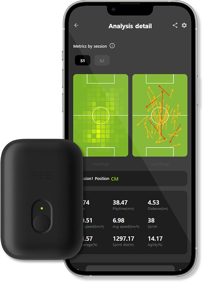 SOCCERBEE-BEE PRO 2 - Sports GPS Tracker & Vest for Outdoor Sports (Small) | 30days Trial Included & Subscription Requierd | Soccer Training Equipment | Fitness Tracker (Medium)