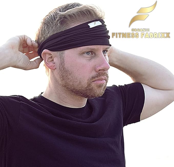 Organic Fitness Fabrixx - Premium Gym Headband Made with Organic Cotton, Sweatband Headband with a Stylish Twist for Men and Women