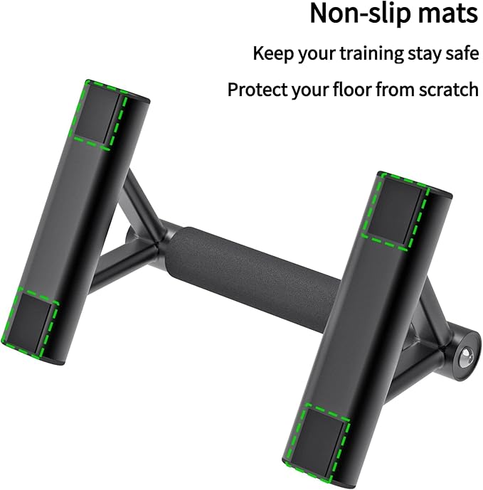 SELEWAERE Parallettes Floor Workout Push Up Handles Non-Slip Pushup Bars Handstand Bars for Calisthenic Fitness Sturdy Steel Tubing, Load up to 600 lbs