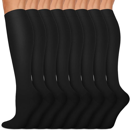 Iseasoo Copper Compression Socks (15-20 mmHg) for Men & Women - Running, Hiking, Cycling, Travel - Improves Circulation