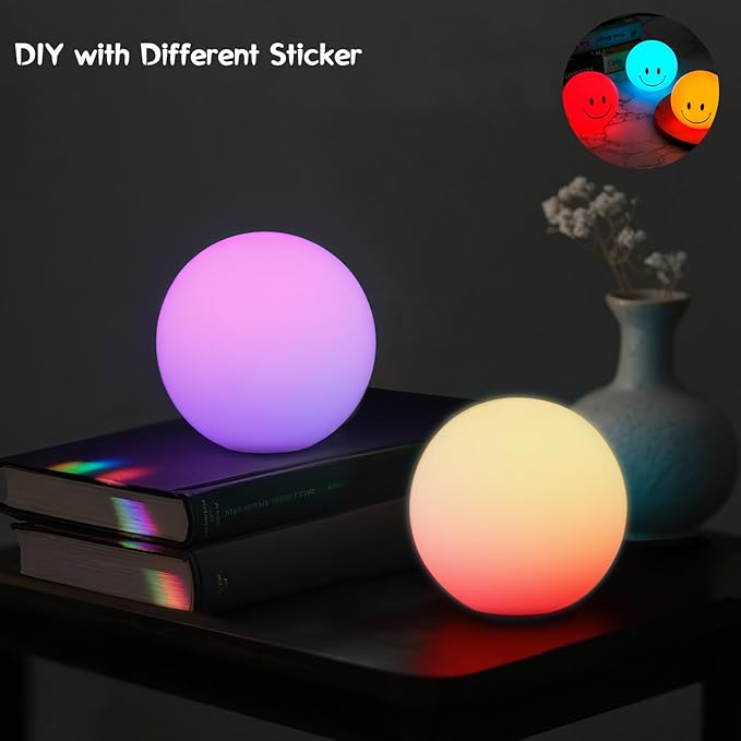 BLUEYE Rechargeable Fortune Telling Ball,4-7-8 Meditation Breathing Lamp,Remote Control Night Light,Girl Boy Toys for Age 5 6 7 8 9 10 Year Old,Christmas Stocking Stuffers,White Elephant Gift for Kids